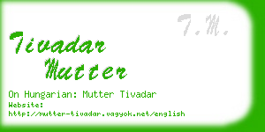 tivadar mutter business card